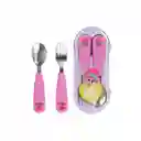 Set de Cubiertos Tenedor y Cuchara Koukou Love Rosa Miniso