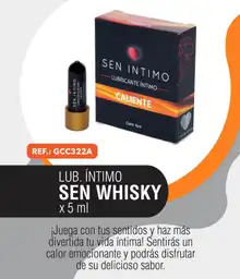 Sen Intimo Lubricante Íntimo Crema de Whisky Sensación Caliente