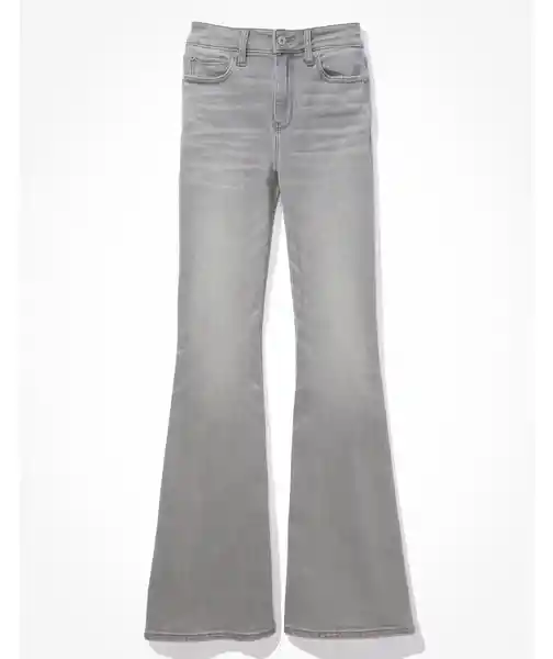 Jean Flare Mujer Gris Talla 8 REGULAR American Eagle