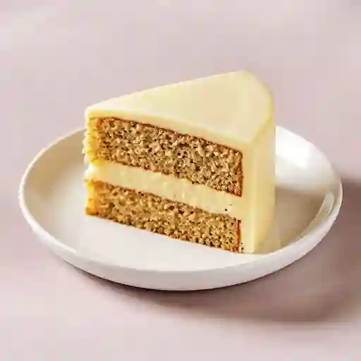 Porcion de Torta Cubierta Chocolate Blanco