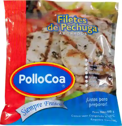 Pollo Coa Filetes de Pechuga de Pollo Adobados Congelados