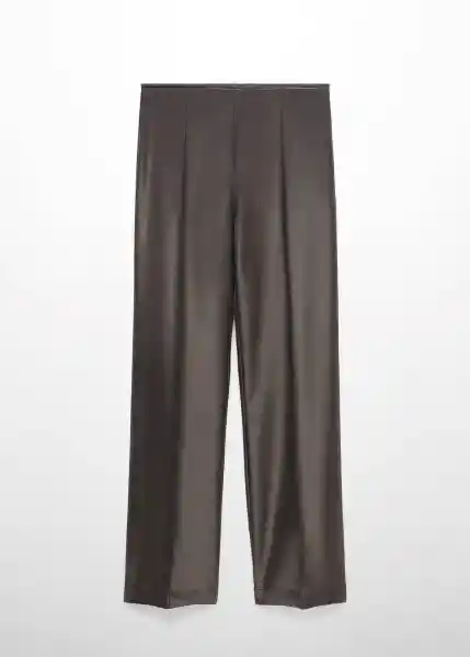Pantalón Palax Plata Talla 34 Mujer Mango