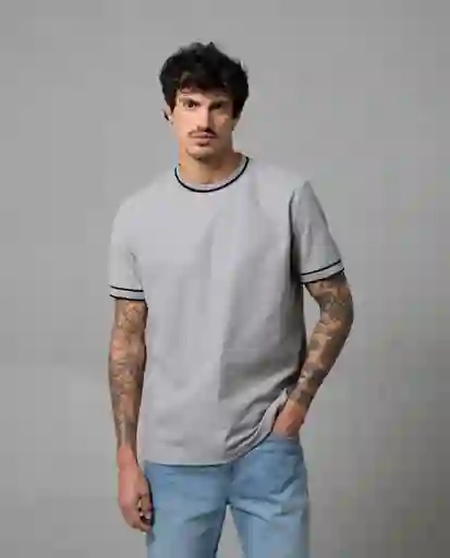 Camiseta Hombre Gris Talla M 101G006 Rifle