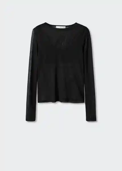 Camiseta Fred Negro Talla S Mujer Mango