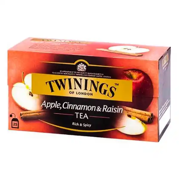 Twinings té Negro Manzana Canela Pasas