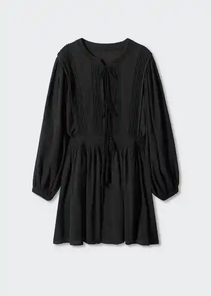 Vestido Roman Negro Talla L Mujer Mango