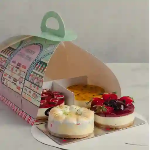 Caja navideña cheesecakes por 4