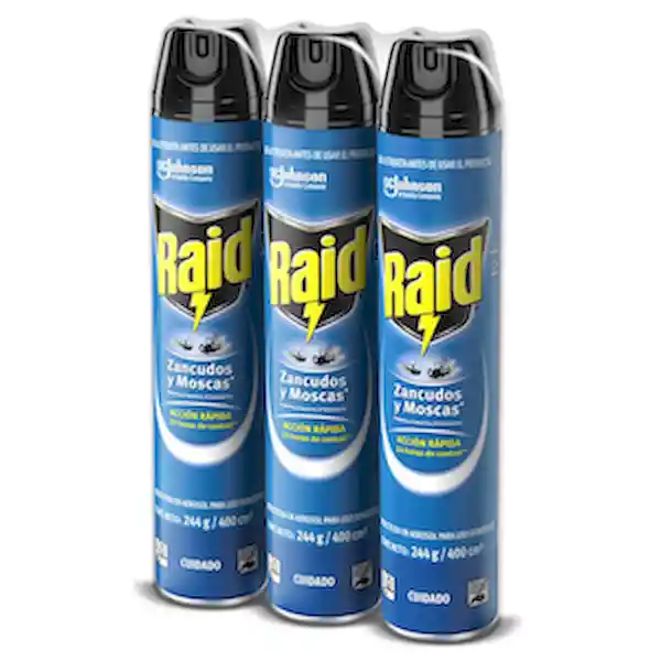 Raid Insecticida en Aerosol para Zancudos y Moscas
