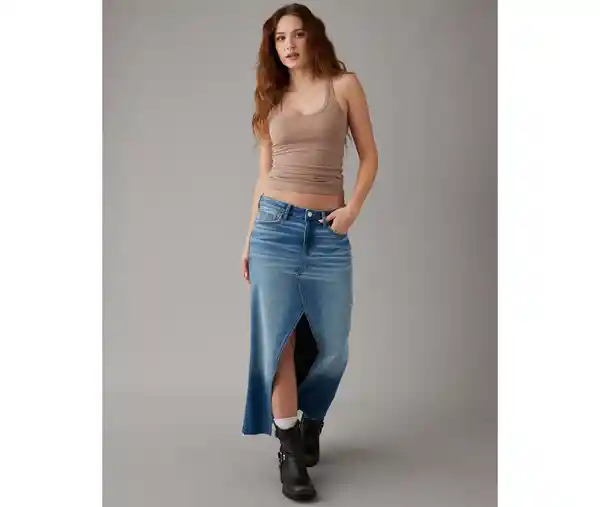 Falda Mujer Azul Talla 12 American Eagle