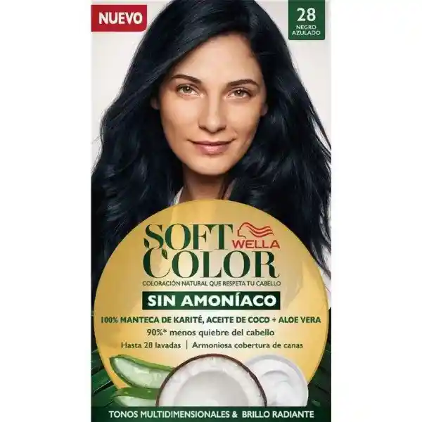 Wella Consumo Kit Soft Color Tintura Negro Azul 28