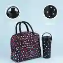 Vaso Acero Asa Dots Negro 500 mL Miniso