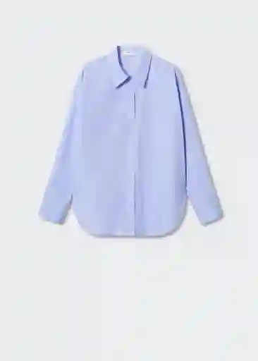 Camisa Regu Azul Noche Talla L Mujer Mango