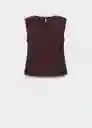 Blusa Stereo Chocolate Talla S Mujer Mango