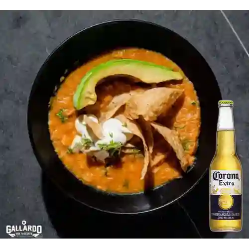 Combo Sopa de Tortilla + Corona Extra 355 ml