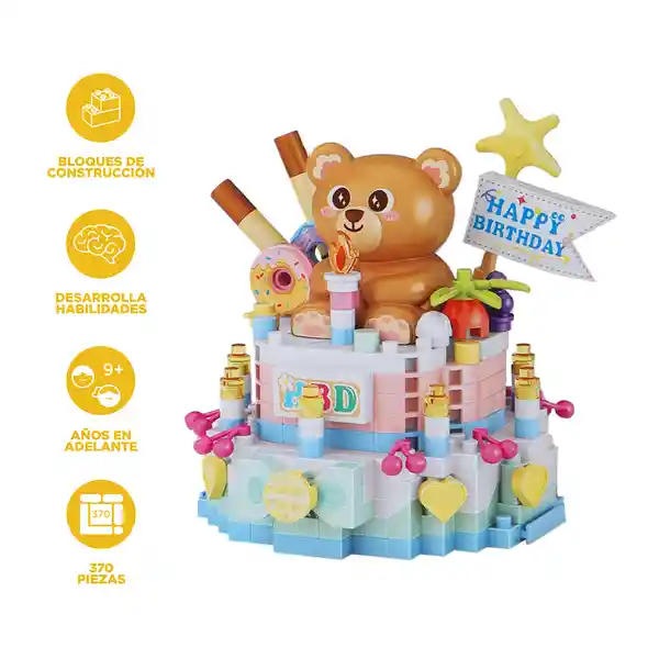 Bloque de Construcción Happy Food Pastel de Oso Miniso