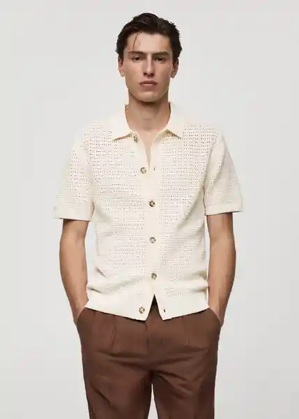 Camisa Samu Off White Talla XXL Hombre Mango