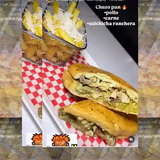 Chuzo pan pollo- butifarra