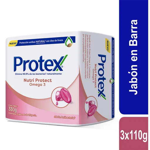 Protex Jabón Antibacterial Omega 3 110 g