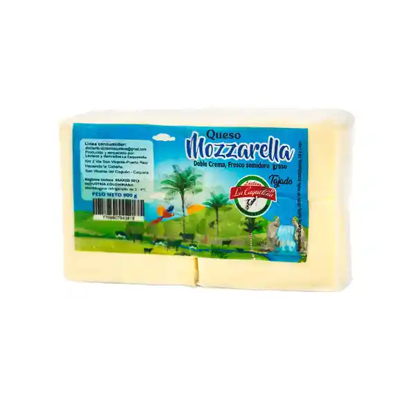 Queso Mozzarella la Caqueteña Tajado