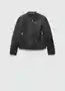 Chaqueta Moto Negro Talla 28 Mujer Mango