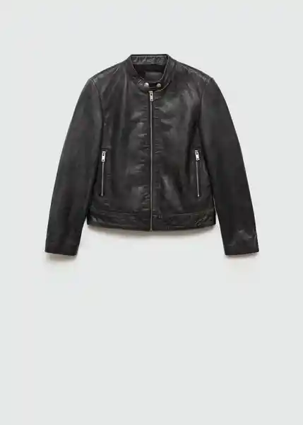 Chaqueta Moto Negro Talla 28 Mujer Mango