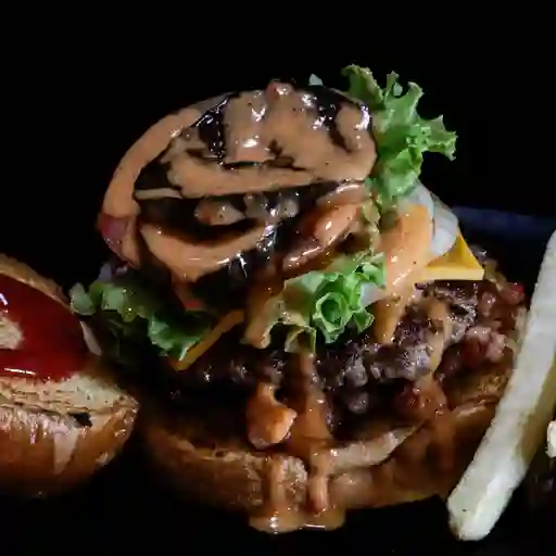 Rock burger: burger cheddar