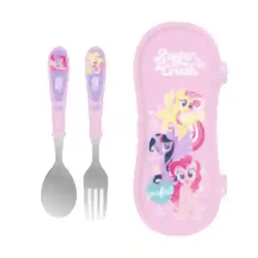 Juego de Cubierto Tenedor y Cuchara my Little Pony Miniso