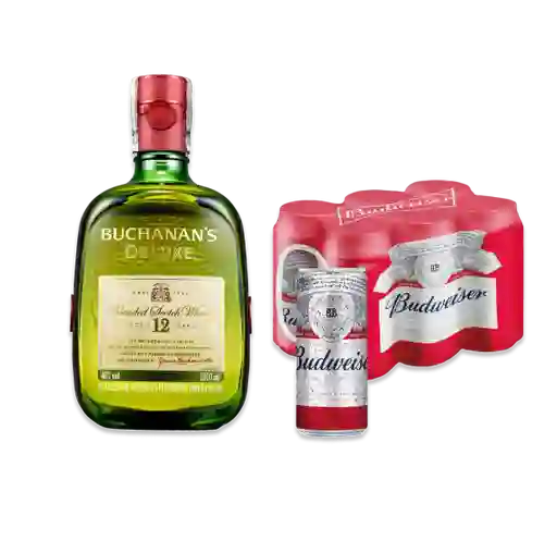 Combo Whisky Buchanans + Six Pack Budweiser