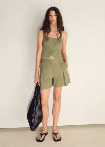 Chaleco Max Khaki Talla 18 Mujer Mango