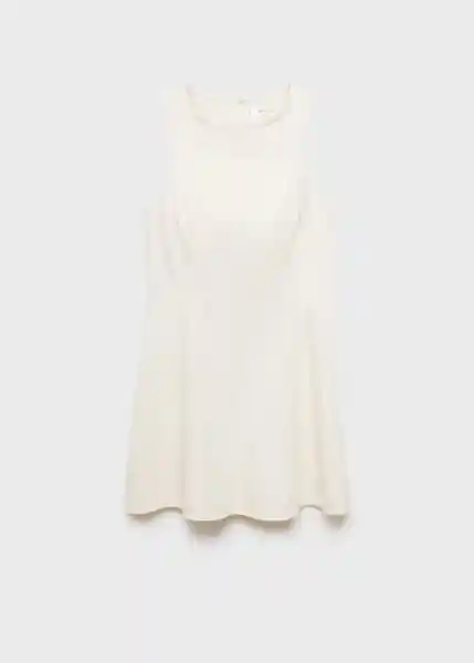 Vestido Blossom Offwhite Talla M Mujer Mango