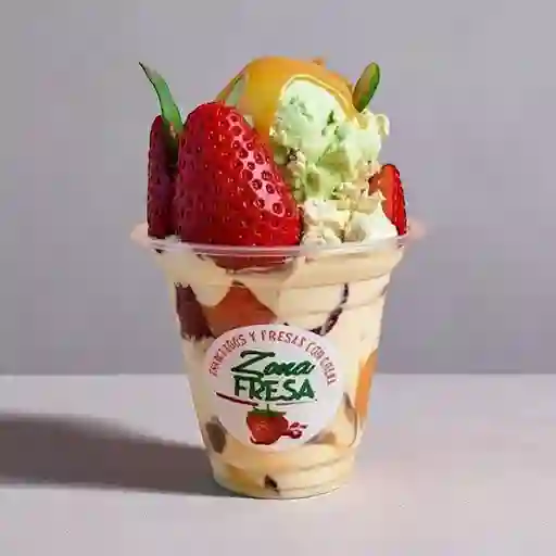 Fresas con Queso y Helado