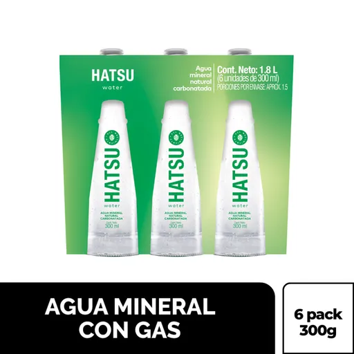 Hatsu Agua Mineral Con Gas x 6