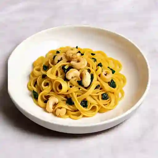 Pasta de chipirones y espinaca