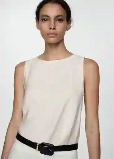 Top Bosco-H Crudo Talla S Mujer Mango