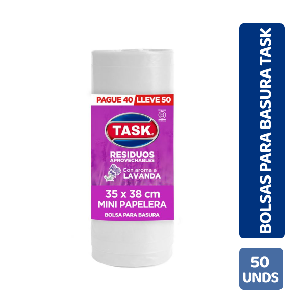 Task Bolsa de Basura Mini Aroma Lavanda 40 und