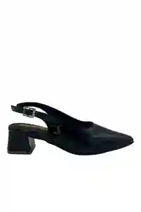 Sandalias Tacón Soleil Negro Talla 37 Mercedes Campuzano