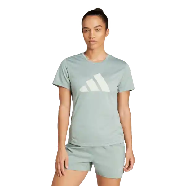 Adidas Camiseta Manga Corta Run it Tee Correr de Mujer Verde T.S