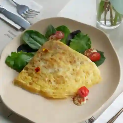 Omelette Maiz Tierno y Aguacate