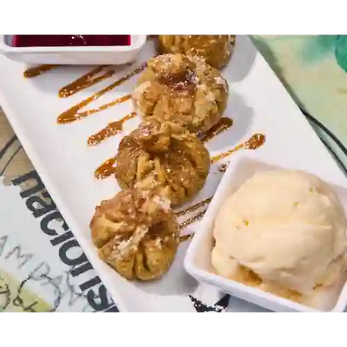 Wontón de Queso y Dulce de Leche