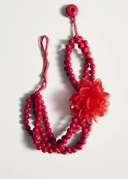 Collar Amanda Rojo Talla 99 Mujer Mango