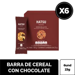 Barra de Cereal Hatsu con Chips Sabor a Chocolate x 23 g