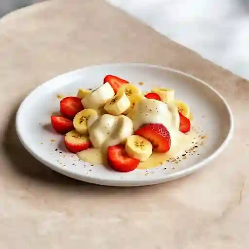 Fresas Con Crema Y Banano