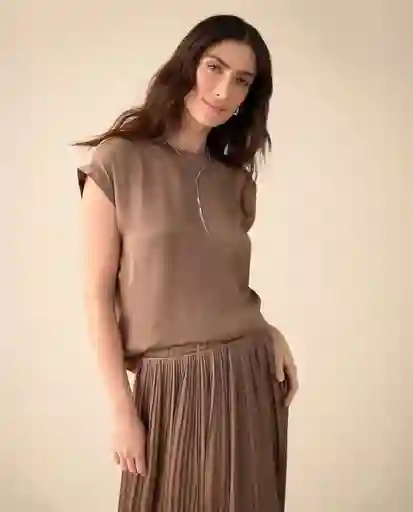 Camisa Café Pardo Medio Talla XL 411G021 Esprit