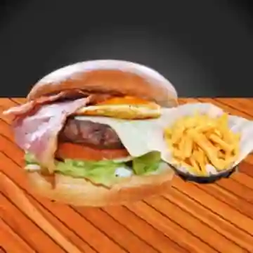 Hamburguesa Criolla con Papas