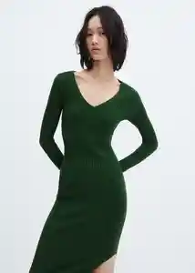 Vestido Goleta Verde Talla S Mujer Mango