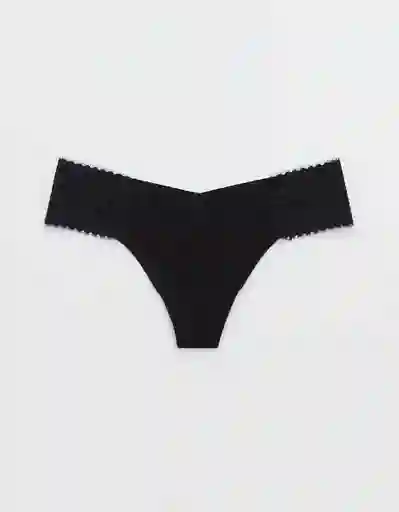 Calzón Negro Aerie Talla LARGE 8168073 American Eagle