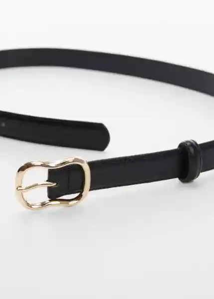 Cinturón Mola Negro Talla L Mujer Mango