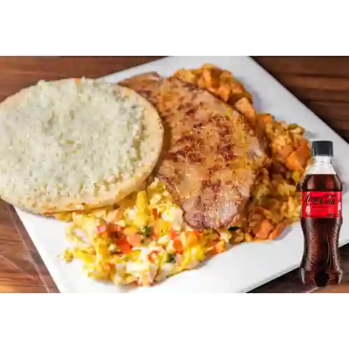 Combo Desayuno Calentado c/ Res +Cocacola S/az 400ml