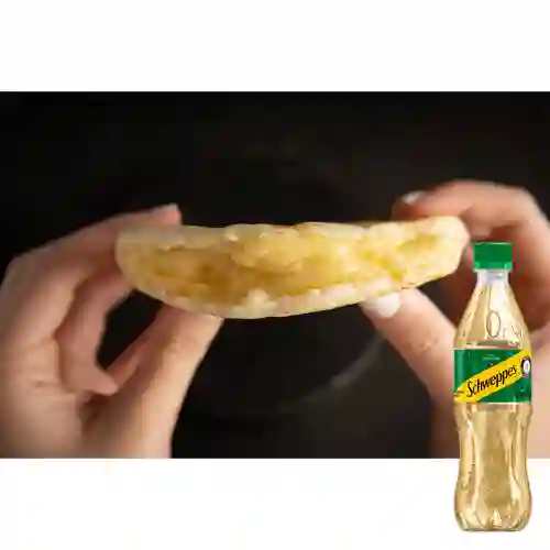 Combo Arepa con Queso + Schweppes Ginger Ale 400ML