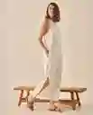 Vestido Crudo Novia Claro Talla S 493G007 Esprit